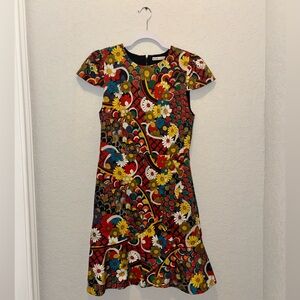 Alice + Olivia Kirby Ruffle Floral Print Dress